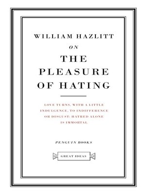 cover image of On the Pleasure of Hating